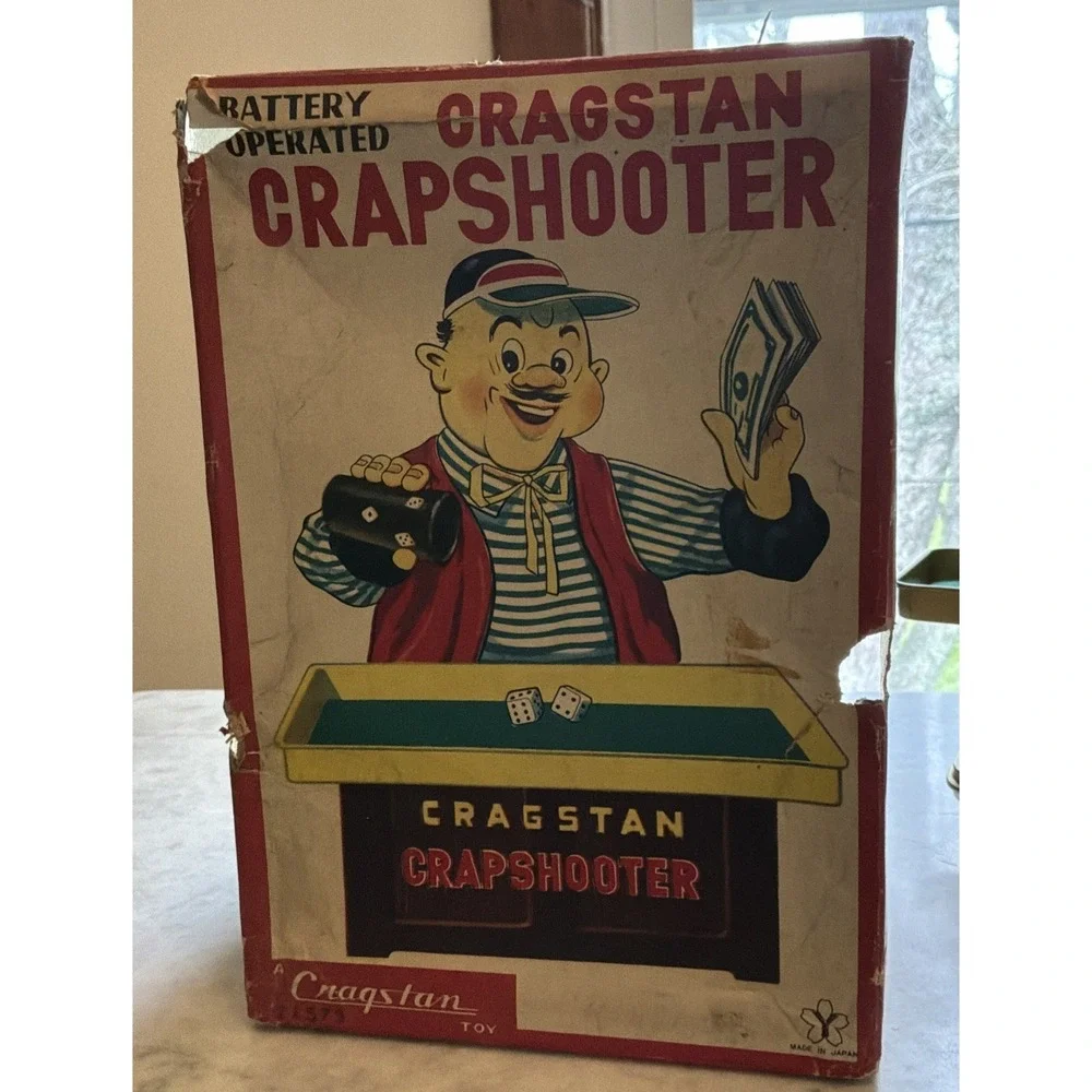 Vintage Cragstan Crapshooter Battery Operated Toy in Box-Not Tested